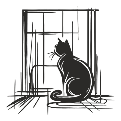 Διακοσμητικό τοίχου Caten pakooworld μαύρο μεταλλικό 50x1,5x50εκ