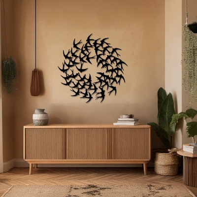 Διακοσμητικό τοίχου Swarm pakooworld μαύρο μεταλλικό Φ50x1,5εκ Διακοσμητικό τοίχου Swarm pakooworld μαύρο μεταλλικό Φ50x1,5εκ