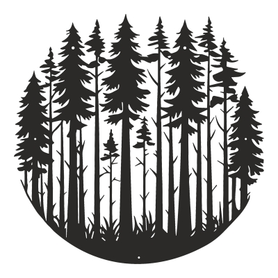 Διακοσμητικό τοίχου Foren pakooworld μαύρο μεταλλικό Φ50x1,5εκ