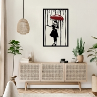 Διακοσμητικό τοίχου Raino pakooworld μαύρο μεταλλικό 35x1,5x50εκ