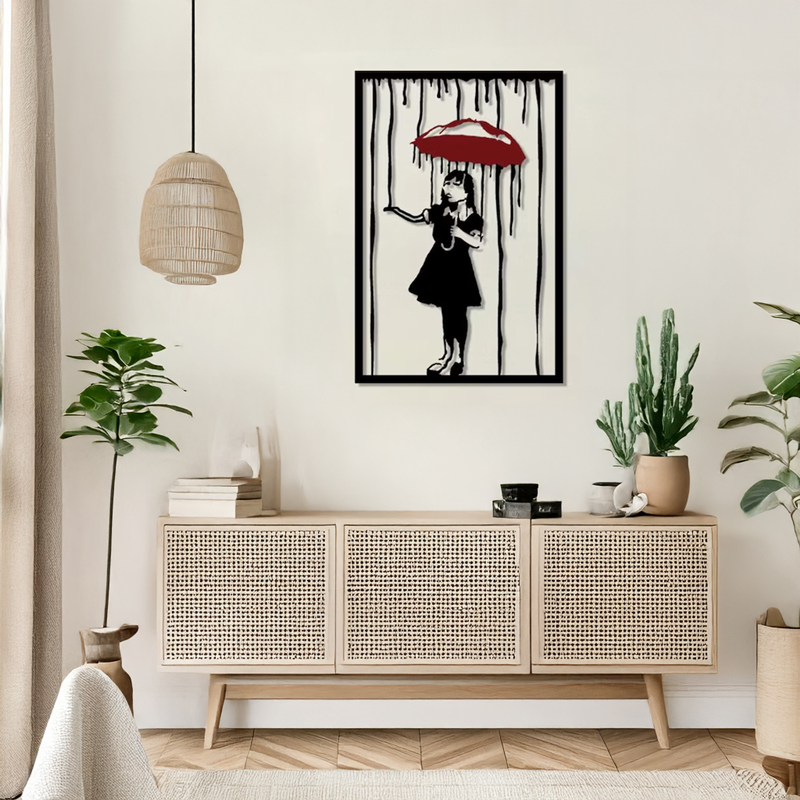 Διακοσμητικό τοίχου Raino pakooworld μαύρο μεταλλικό 35x1,5x50εκ