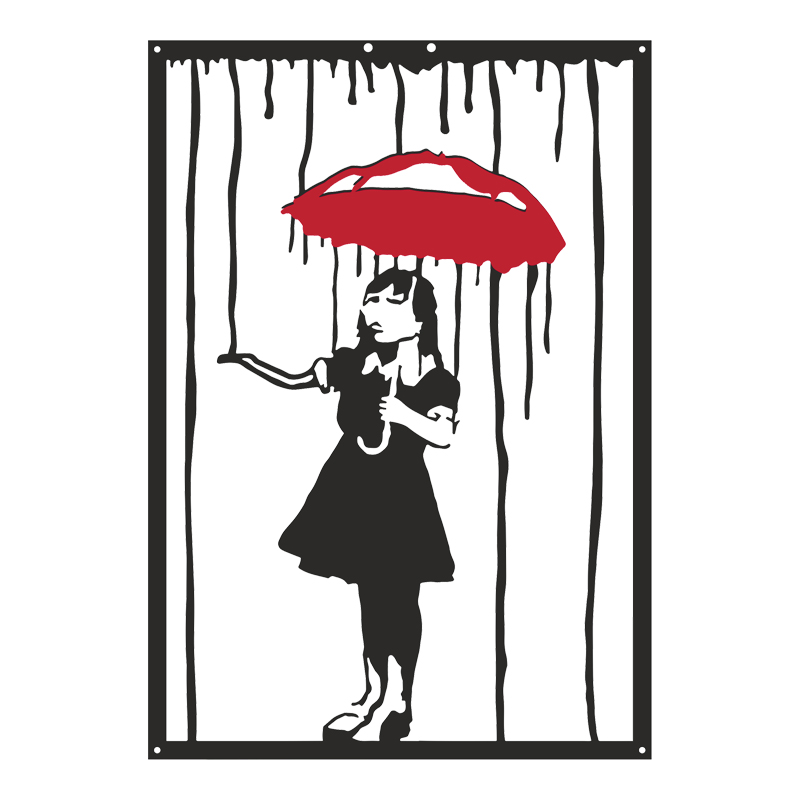 Διακοσμητικό τοίχου Raino pakooworld μαύρο μεταλλικό 35x1,5x50εκ