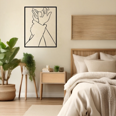 Διακοσμητικό τοίχου Handia pakooworld μαύρο μεταλλικό 40x1,5x50εκ Διακοσμητικό τοίχου Handia pakooworld μαύρο μεταλλικό 40x1,5x50εκ