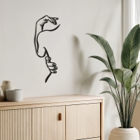 Διακοσμητικό τοίχου Femalo pakooworld μαύρο μεταλλικό 20x1,5x50εκ Διακοσμητικό τοίχου Femalo pakooworld μαύρο μεταλλικό 20x1,5x50εκ