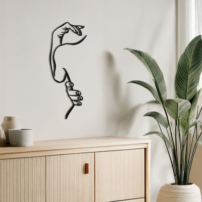 Διακοσμητικό τοίχου Femalo pakooworld μαύρο μεταλλικό 20x1,5x50εκ Διακοσμητικό τοίχου Femalo pakooworld μαύρο μεταλλικό 20x1,5x50εκ