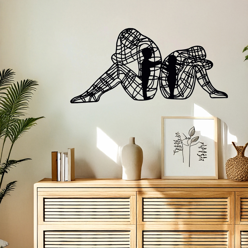 Διακοσμητικό τοίχου Innero pakooworld μαύρο μεταλλικό 50x1,5x25εκ