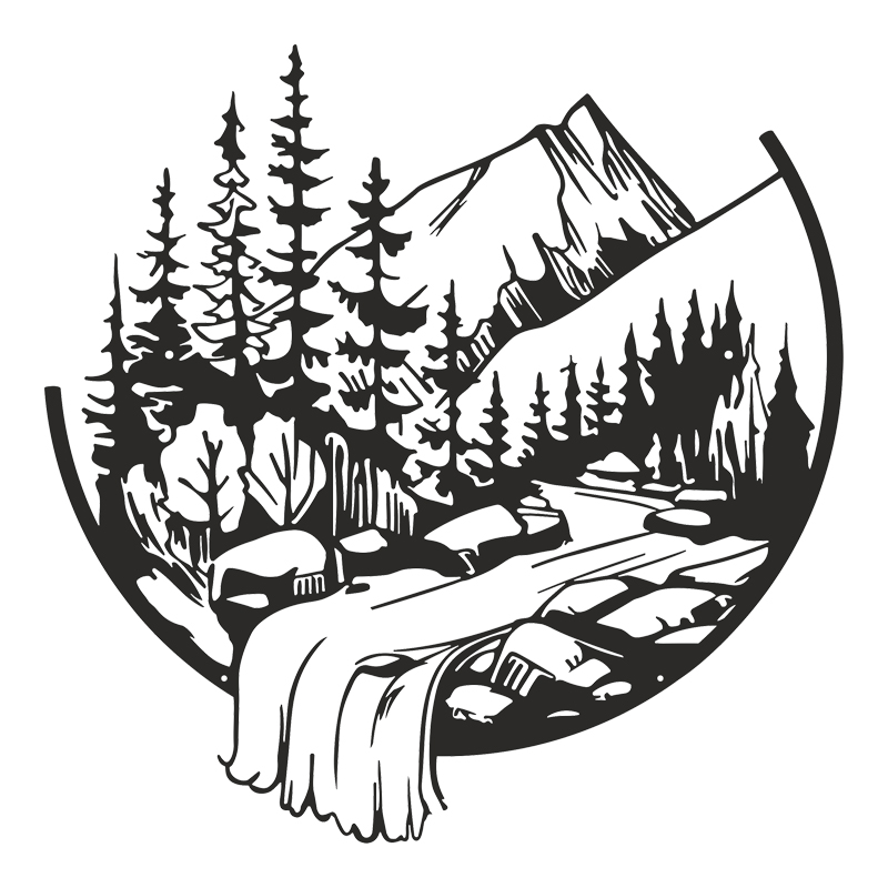 Διακοσμητικό τοίχου Mordio pakooworld μαύρο μεταλλικό Φ60x1,5εκ