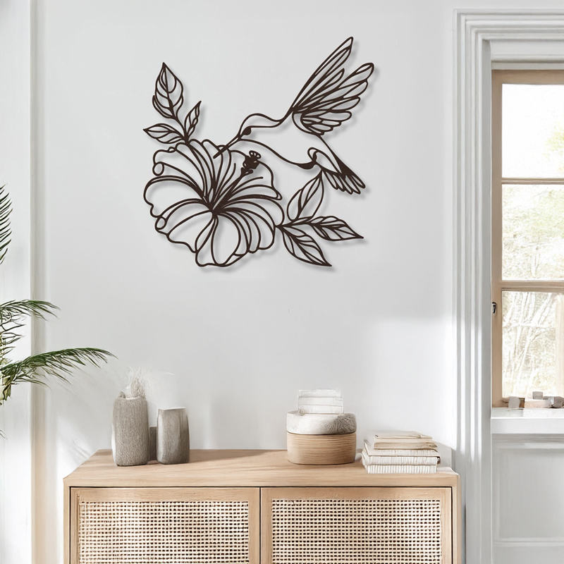 Διακοσμητικό τοίχου Folou pakooworld μαύρο μεταλλικό 60x1,5x60εκ