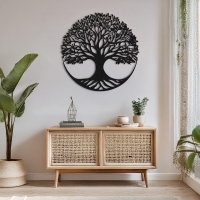 Διακοσμητικό τοίχου Lifeto pakooworld μαύρο μεταλλικό Φ80x1,5εκ