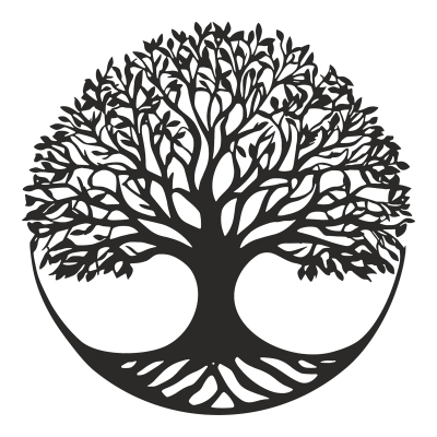 Διακοσμητικό τοίχου Lifeto pakooworld μαύρο μεταλλικό Φ80x1,5εκ