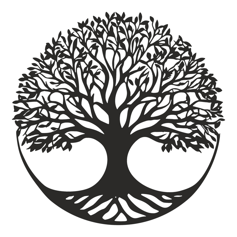 Διακοσμητικό τοίχου Lifeto pakooworld μαύρο μεταλλικό Φ80x1,5εκ