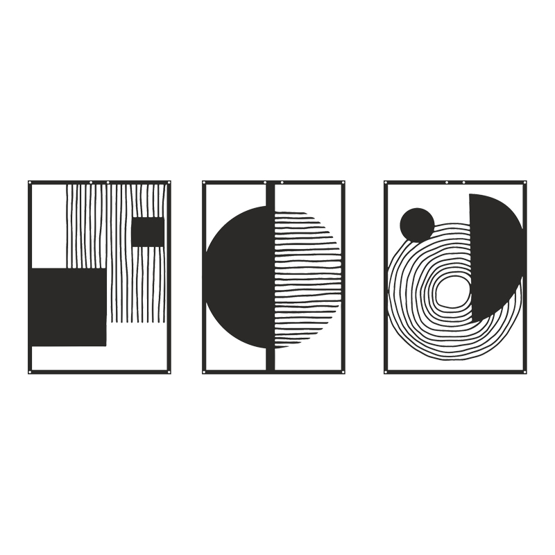 Διακοσμητικό τοίχου Harimia pakooworld σετ 3τεμ μαύρο μεταλλικό 37x1,5x50εκ Διακοσμητικό τοίχου Harimia pakooworld σετ 3τεμ μαύρο μεταλλικό 37x1,5x50εκ