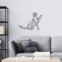 Διακοσμητικό τοίχου Cathy pakooworld μαύρο μεταλλικό 40x1,5x40εκ