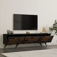 Έπιπλο τηλεόρασης Trida pakoworld καρυδί με ανθρακί 160x35x45εκ