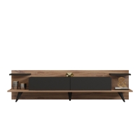 Έπιπλο τηλεόρασης Astry pakoworld καρυδί με ανθρακί 180x36,8x45εκ Έπιπλο τηλεόρασης Astry pakoworld καρυδί με ανθρακί 180x36,8x45εκ