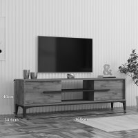 Έπιπλο τηλεόρασης Eslem pakoworld oak με ανθρακί 160x34,6x48,1εκ Έπιπλο τηλεόρασης Eslem pakoworld oak με ανθρακί 160x34,6x48,1εκ