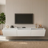 Έπιπλο τηλεόρασης επιτοίχιο Felita pakoworld λευκό 150x31,4x30εκ Έπιπλο τηλεόρασης επιτοίχιο Felita pakoworld λευκό 150x31,4x30εκ