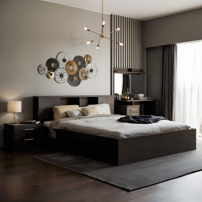 Κρεβάτι OLYMPUS pakoworld χρώμα wenge 160x200εκ Κρεβάτι OLYMPUS pakoworld χρώμα wenge 160x200εκ