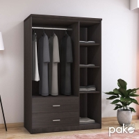 Ντουλάπα ρούχων τρίφυλλη OLYMPUS pakoworld χρώμα wenge 120x57x183εκ Ντουλάπα ρούχων τρίφυλλη OLYMPUS pakoworld χρώμα wenge 120x57x183εκ