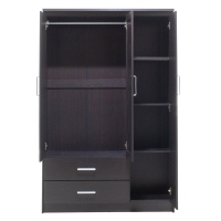 Ντουλάπα ρούχων τρίφυλλη OLYMPUS pakoworld χρώμα wenge 120x57x183εκ Ντουλάπα ρούχων τρίφυλλη OLYMPUS pakoworld χρώμα wenge 120x57x183εκ