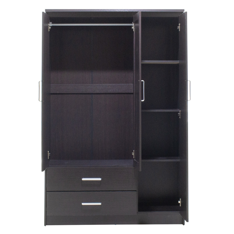 Ντουλάπα ρούχων τρίφυλλη OLYMPUS pakoworld χρώμα wenge 120x57x183εκ Ντουλάπα ρούχων τρίφυλλη OLYMPUS pakoworld χρώμα wenge 120x57x183εκ