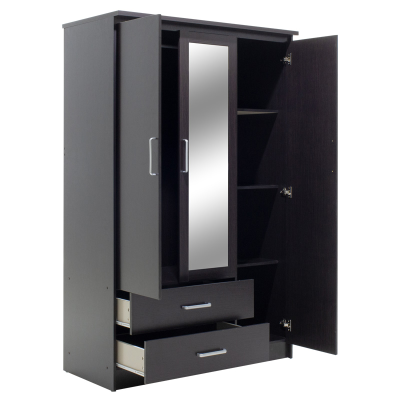 Ντουλάπα ρούχων τρίφυλλη OLYMPUS pakoworld χρώμα wenge 120x57x183εκ Ντουλάπα ρούχων τρίφυλλη OLYMPUS pakoworld χρώμα wenge 120x57x183εκ