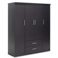 Ντουλάπα ρούχων τετράφυλλη OLYMPUS pakoworld χρώμα wenge 159x57x183εκ Ντουλάπα ρούχων τετράφυλλη OLYMPUS pakoworld χρώμα wenge 159x57x183εκ