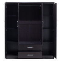 Ντουλάπα ρούχων τετράφυλλη OLYMPUS pakoworld χρώμα wenge 159x57x183εκ Ντουλάπα ρούχων τετράφυλλη OLYMPUS pakoworld χρώμα wenge 159x57x183εκ