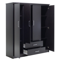 Ντουλάπα ρούχων τετράφυλλη OLYMPUS pakoworld χρώμα wenge 159x57x183εκ Ντουλάπα ρούχων τετράφυλλη OLYMPUS pakoworld χρώμα wenge 159x57x183εκ