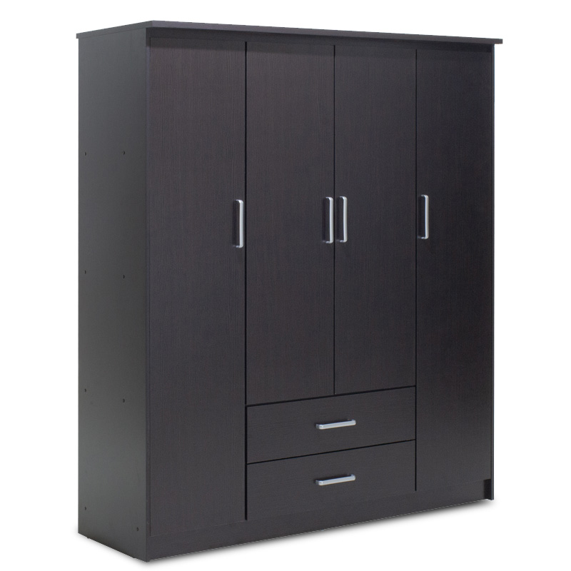 Ντουλάπα ρούχων τετράφυλλη OLYMPUS pakoworld χρώμα wenge 159x57x183εκ Ντουλάπα ρούχων τετράφυλλη OLYMPUS pakoworld χρώμα wenge 159x57x183εκ