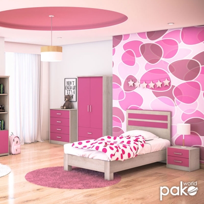 Κομοδίνο παιδικό Looney pakoworld με 2 συρτάρια χρώμα castillo-ροζ 47,5x40,5x40,5εκ Κομοδίνο παιδικό Looney pakoworld με 2 συρτάρια χρώμα castillo-ροζ 47,5x40,5x40,5εκ
