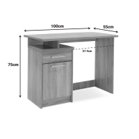 Γραφείο εργασίας Looney pakoworld χρώμα sonoma 100x55x75εκ Γραφείο εργασίας Looney pakoworld χρώμα sonoma 100x55x75εκ