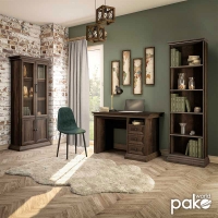 Βιτρίνα - ντουλάπα Mozart pakoworld με τζάμι χρώμα καρυδί 78,5x38x188εκ Βιτρίνα - ντουλάπα Mozart pakoworld με τζάμι χρώμα καρυδί 78,5x38x188εκ