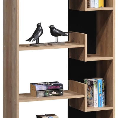 Βιβλιοθήκη Naya pakoworld sonoma-ανθρακί 72x30x182.5εκ Βιβλιοθήκη Naya pakoworld sonoma-ανθρακί 72x30x182.5εκ