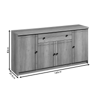 Μπουφές Libby pakoworld oak 160x39.5x83εκ