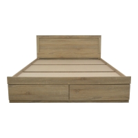 Κρεβάτι Olympus pakoworld με συρτάρι σε sonoma απόχρωση 140x200εκ