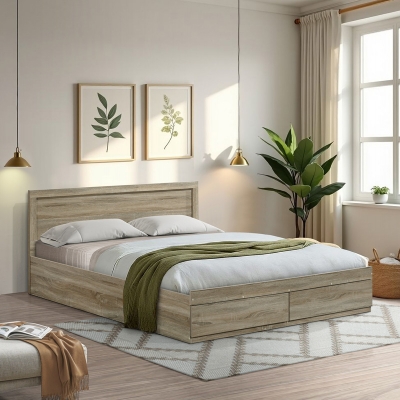 Κρεβάτι Olympus pakoworld με συρτάρι σε sonoma απόχρωση 160x200εκ Κρεβάτι Olympus pakoworld με συρτάρι σε sonoma απόχρωση 160x200εκ