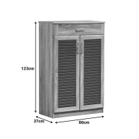 Παπουτσοθήκη-ντουλάπι Sante pakoworld 20 ζεύγων σε sonoma-ανθρακί απόχρωση 80x37x123εκ Παπουτσοθήκη-ντουλάπι Sante pakoworld 20 ζεύγων σε sonoma-ανθρακί απόχρωση 80x37x123εκ