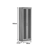 Παπουτσοθήκη-ντουλάπα SANTE pakoworld 21 ζεύγων σε sonoma-ανθρακί απόχρωση 60x37x183εκ Παπουτσοθήκη-ντουλάπα SANTE pakoworld 21 ζεύγων σε sonoma-ανθρακί απόχρωση 60x37x183εκ