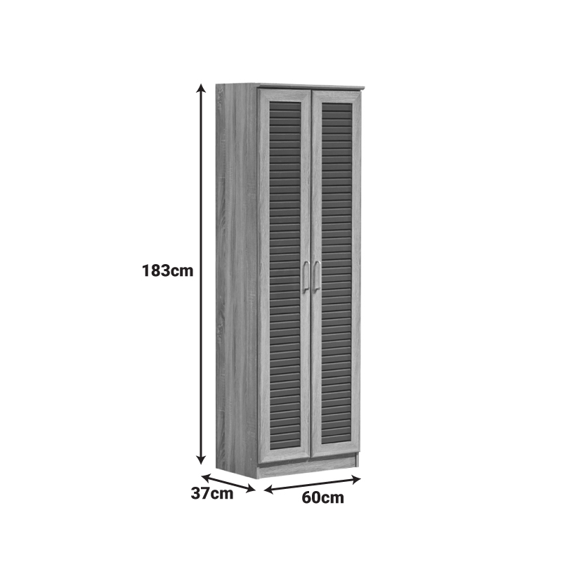 Παπουτσοθήκη-ντουλάπα SANTE pakoworld 21 ζεύγων σε sonoma-ανθρακί απόχρωση 60x37x183εκ Παπουτσοθήκη-ντουλάπα SANTE pakoworld 21 ζεύγων σε sonoma-ανθρακί απόχρωση 60x37x183εκ