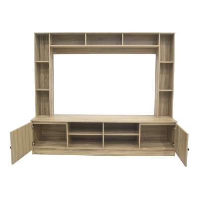 Σύνθετο σαλονιού Ambera pakoworld σε sonoma απόχρωση 200x40x171.5εκ Σύνθετο σαλονιού Ambera pakoworld σε sonoma απόχρωση 200x40x171.5εκ