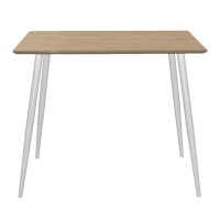 Τραπέζι Cuba pakoworld MDF sonoma-λευκό 70x70x75εκ Τραπέζι Cuba pakoworld MDF sonoma-λευκό 70x70x75εκ