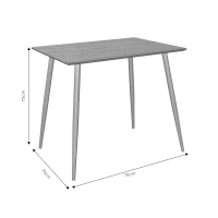 Τραπέζι Cuba pakoworld MDF sonoma-λευκό 70x70x75εκ Τραπέζι Cuba pakoworld MDF sonoma-λευκό 70x70x75εκ