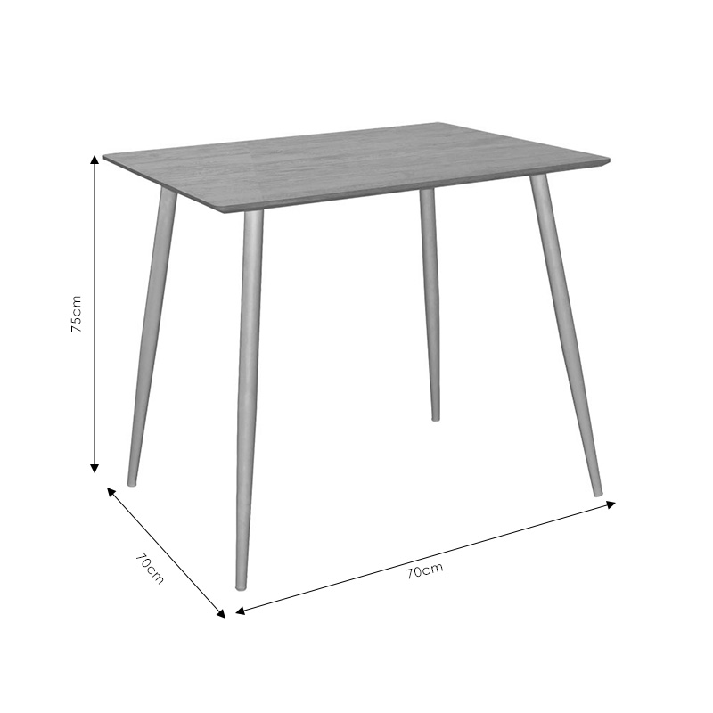Τραπέζι Cuba pakoworld MDF sonoma-λευκό 70x70x75εκ Τραπέζι Cuba pakoworld MDF sonoma-λευκό 70x70x75εκ