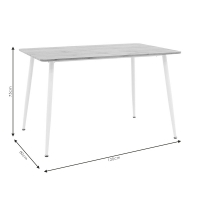 Τραπέζι Cuba pakoworld MDF sonoma-λευκό 120x80x75εκ Τραπέζι Cuba pakoworld MDF sonoma-λευκό 120x80x75εκ