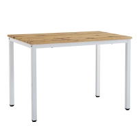 Τραπέζι Witte pakoworld MDF/Metal σε sonoma απόχρωση με λευκο πόδι 110x70x76εκ Τραπέζι Witte pakoworld MDF/Metal σε sonoma απόχρωση με λευκο πόδι 110x70x76εκ