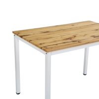 Τραπέζι Witte pakoworld MDF/Metal σε sonoma απόχρωση με λευκο πόδι 110x70x76εκ Τραπέζι Witte pakoworld MDF/Metal σε sonoma απόχρωση με λευκο πόδι 110x70x76εκ