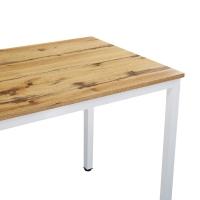 Τραπέζι Witte pakoworld MDF/Metal σε sonoma απόχρωση με λευκο πόδι 110x70x76εκ Τραπέζι Witte pakoworld MDF/Metal σε sonoma απόχρωση με λευκο πόδι 110x70x76εκ