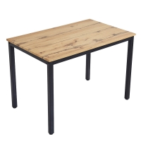 Τραπέζι Witte pakoworld MDF/Metal σε sonoma απόχρωση με μαύρο πόδι 110x70x76εκ Τραπέζι Witte pakoworld MDF/Metal σε sonoma απόχρωση με μαύρο πόδι 110x70x76εκ