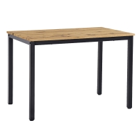 Τραπέζι Witte pakoworld MDF/Metal σε sonoma απόχρωση με μαύρο πόδι 110x70x76εκ Τραπέζι Witte pakoworld MDF/Metal σε sonoma απόχρωση με μαύρο πόδι 110x70x76εκ